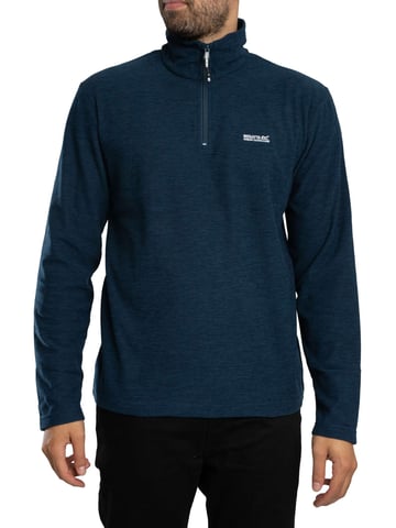 Regatta Thompson Marl Fleece Met Halve Rits, Blauw