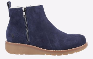 Hush Puppies Libby Suède Dames Marineblauwe Laarzen