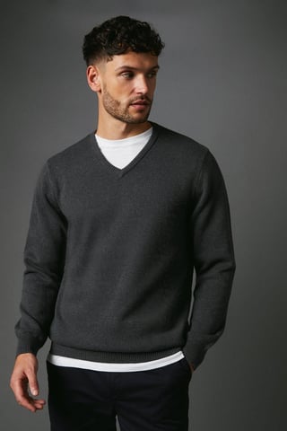 Premium Pure Cotton V-neck Jumper
