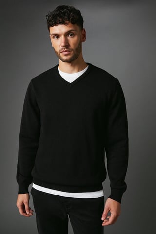 Premium Pure Cotton V-neck Jumper