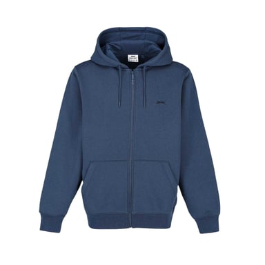 Slazenger Heren Polycotton Full Zip Hoodie (Staalblauw)