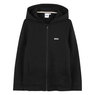 Boss Childrens/Kids Logo Full Zip Hoodie (Zwart)