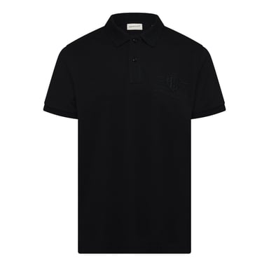 Gant Heren Geborduurd Logo Poloshirt (Zwart)