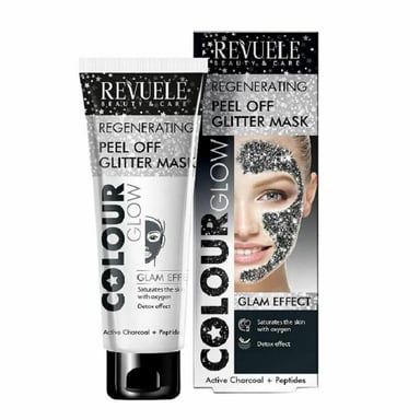 Revuele Regenerating Black Glitter Peel Off Mask - Pack of 2