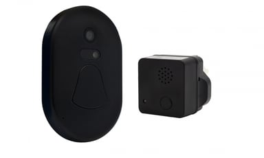 Wireless Smart Camera Doorbell Black