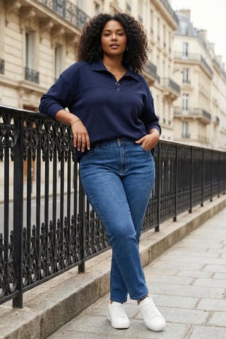 Trendyol Curve Dames Donkerblauw Effen Lang Oversized Grote maten Sweatshirts