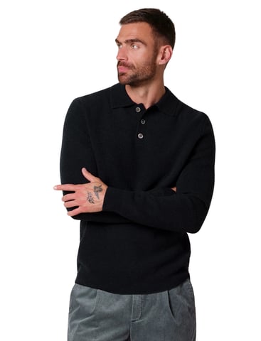 Poloshirt Profuomo navy wol