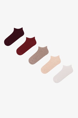 Nature Geribd jacquardpaar enkelsokken