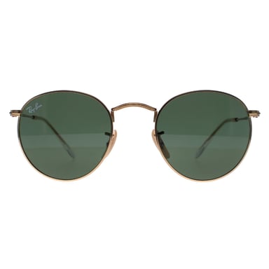 Ray-ban round unisex gouden groene zonnebril rb3447 ronde metaal