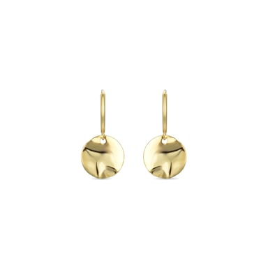 Luxenter Midnak oorbellen in 925 sterling zilver afgewerkt met 18 karaat geel goud
