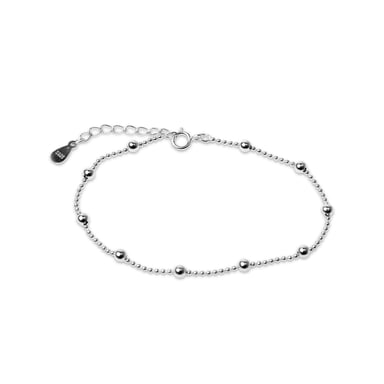 Luxenter 925 sterling zilveren bal armband met gerhodineerde afwerking