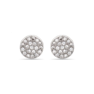 Luxenter, 925 sterling zilver en gerhodineerde zirkonia oorbellen
