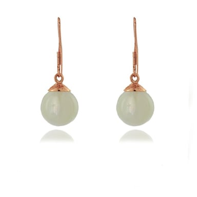 Luxenter, 925 sterling zilver en cat-eye oorbellen met 18K roségoud vergulde afwerking