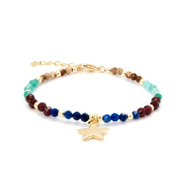 Luxenter Veelkleurige Kristallen Armband in 18K Geel Goud - Nerald