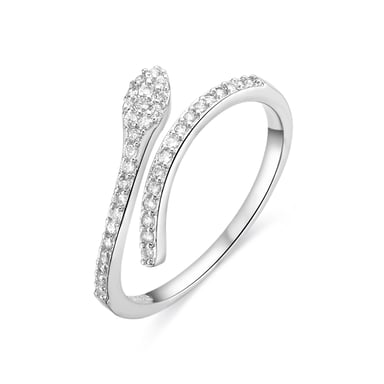 Luxenter ring in gerhodineerde briljant zirkonia - Nudoa