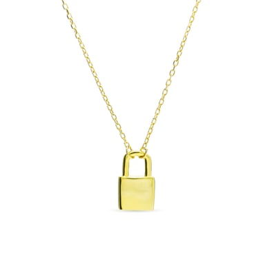 Luxenter imlor halsketting in 925 sterling zilver met 18 karaat geelgouden afwerking