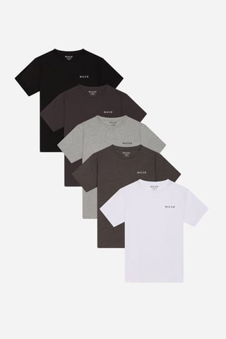 Men's NICCE Spacey 5 Pack T-Shirts in Multi colour