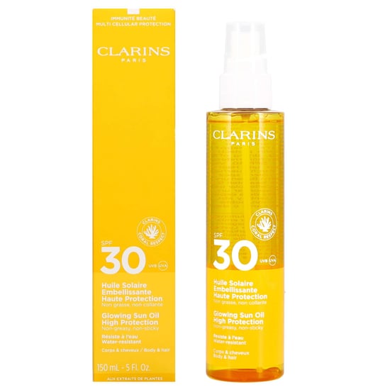Clarins Glowing Sun Oil High Protection SPF30, 150 ml - Image 3