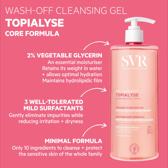 SVR Topialyse 1000ml Verzachtende Reinigingsgel Navulling voor de Gevoelige Huid - Image 4