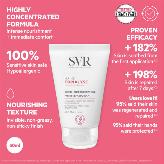 SVR Topialyse Nutri-Repair Handcrème 50 ml - Intensieve verzorging voor droge handen - Image 4