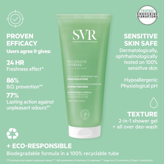 SVR Spirial Intense Freshness Deodoriserende Douchegel 200ml - Image 5