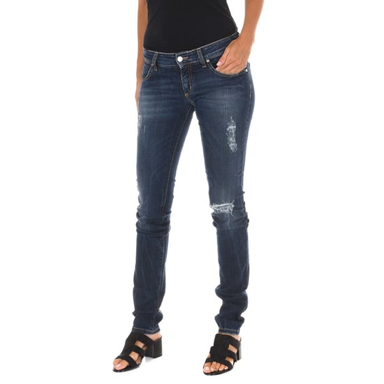 MET Women Jeans 5 Pockets Regular fit Ankle length  Blue