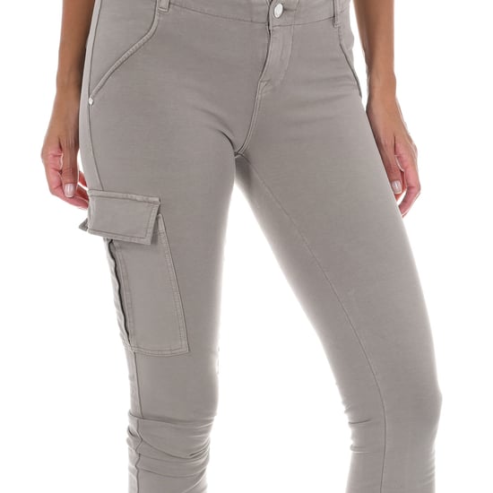 Long plush pants with elastic fabric 10DBF0549-J100 woman