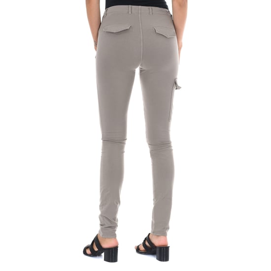 Long plush pants with elastic fabric 10DBF0549-J100 woman