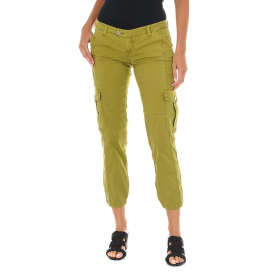 Long trousers with narrow cut and elastic hems 70DBF0646-R216 woman