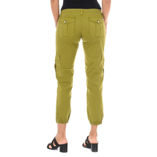 Long trousers with narrow cut and elastic hems 70DBF0646-R216 woman