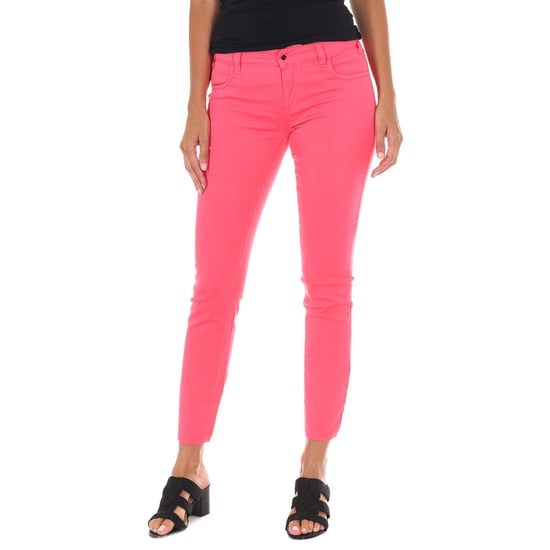 Long denim pants made of elastic fabric 10DBF0525-G291 woman