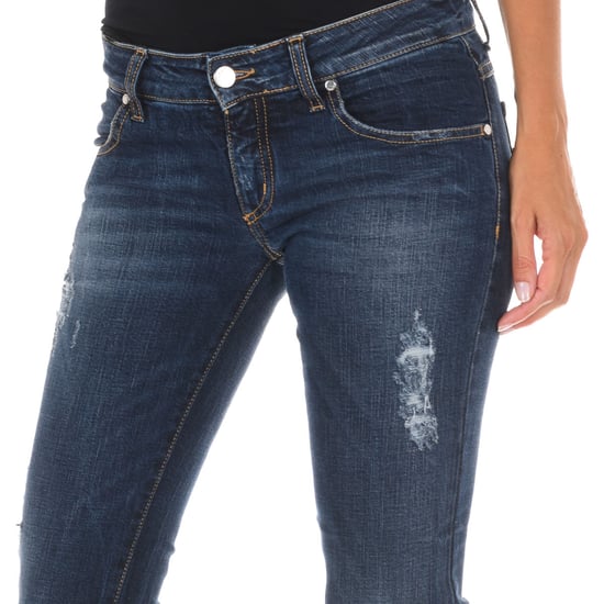 MET Women Jeans 5 Pockets Regular fit Ankle length  Blue