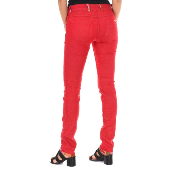 Long reversible trousers in elastic fabric 10DBF0605-B101 woman