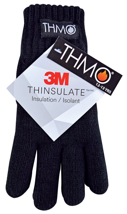 THMO - Dunsulate-handschoenen voor kinderen voor de winter - Zwart - Image 2