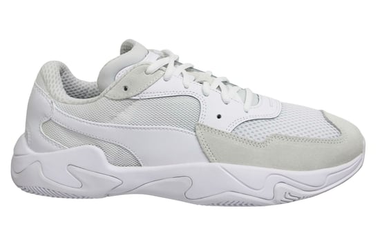 Puma Storm Origin Mens Trainers White Textile Lace Up Casual Shoes 369770 05
