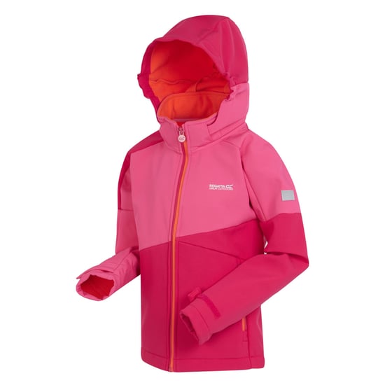 Regatta Soft Shell Jas Kinderen/Kinderen VII (Flamingo Roze/Roze toverdrank) - Image 3