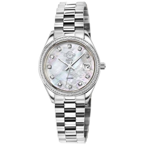 GV2 Women's Turin Diamond Swiss Quartz Stainless Steel Watch