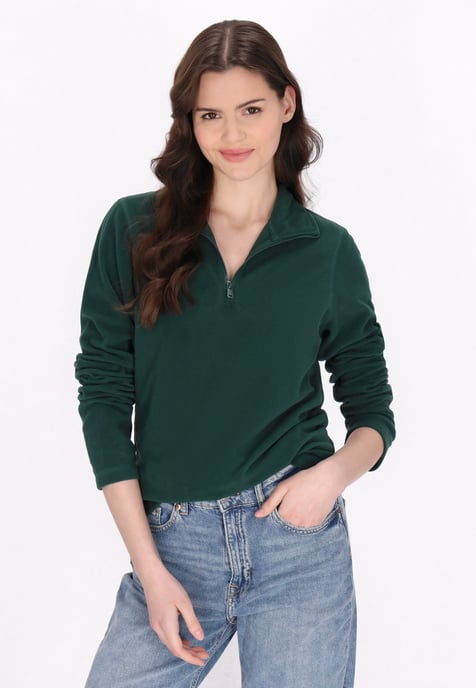 Mymo Fleece trui Dames donkergroen - Image 3