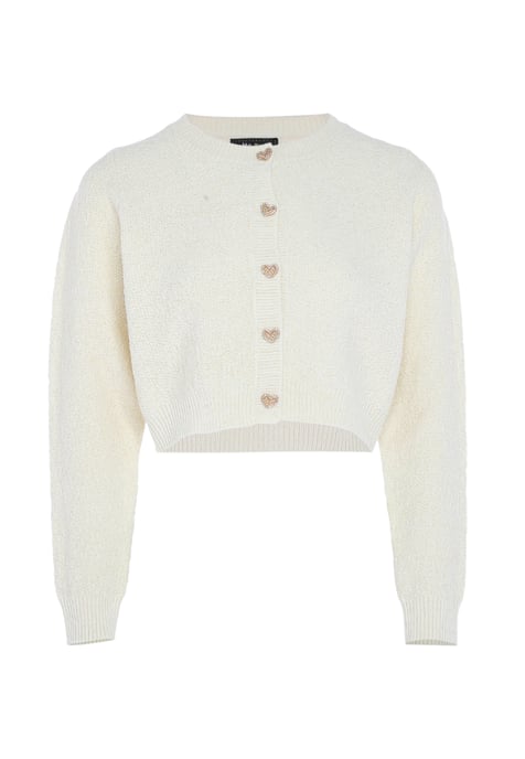 Mymo Vest met fantasiegaren Dames wolwit - Image 1