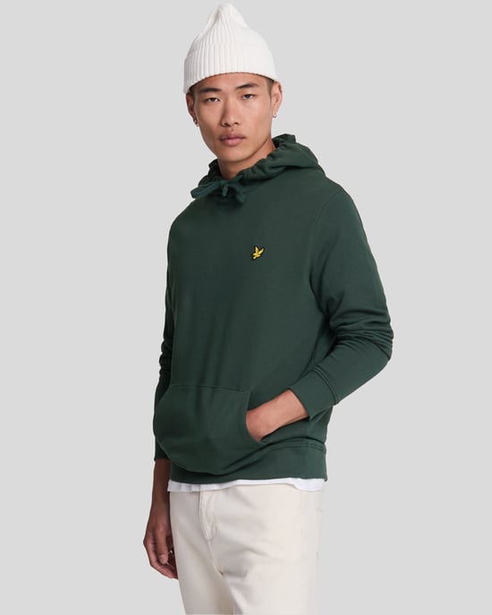 Men's Lyle And Scott Pullover Hoodie in Green - Image 1