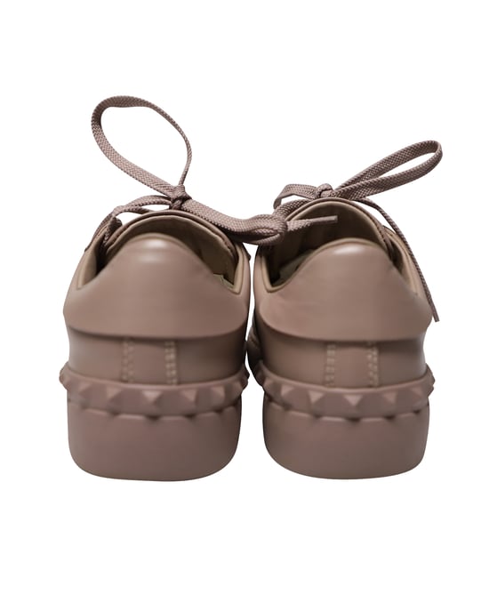 Valentino Garavani Open for a Change Sneakers in Old Rose Calfskin Leather - Image 4