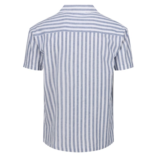 Regatta Mens Shorebay II Stripe Short-Sleeved Shirt (Coronet Blue/White)