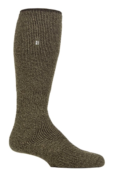 Heat Holders - Kniehoge herensokken van merinowol - Khaki - Image 1