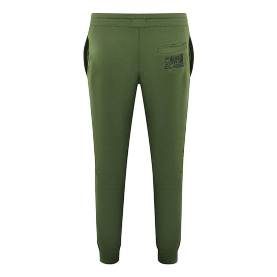 Cavalli Class Print Logo Olijfgroene Sweatpants - Image 2