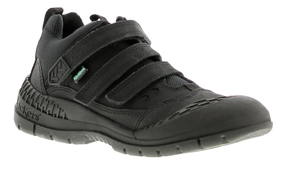 Kickers trucker halfleren jongens kindersneakers zwart - Image 1