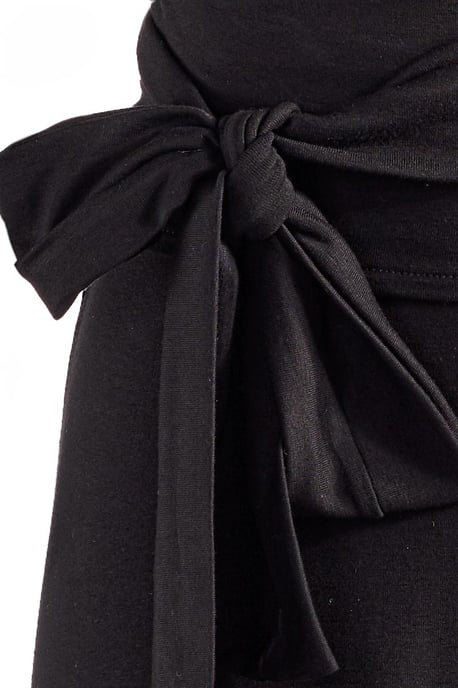 Sleeveless Empire Line Dress in Black Jersey