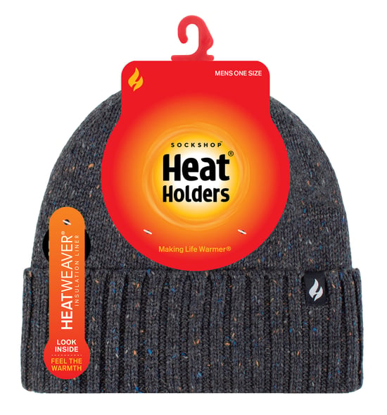 Heren Thermische Dikke Muts | Heat Holders | Heatweaver Fleece Voering - Denim - Image 2