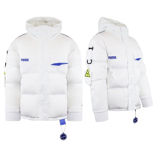 Puma x Ader Fout Lange Mouw Zip Up Wit Heren Donzen Pufferjas - Image 3
