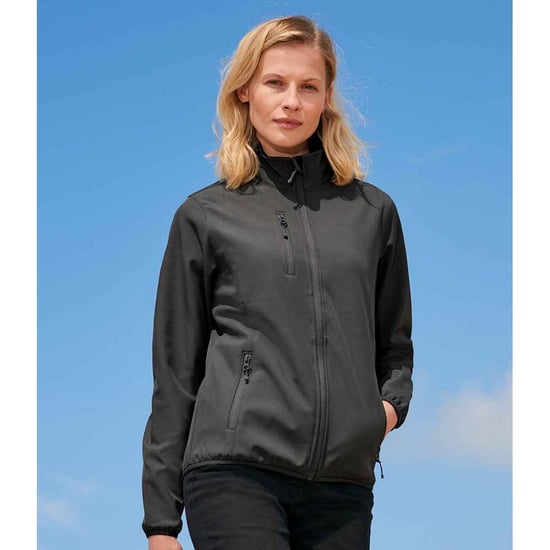 SOLS Dames/Dames Falcon Softshell gerecyclede Soft Shell jas (Houtskool) - Image 3