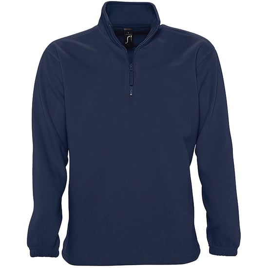 SOLS Ness Unisex Zip Neck Anti-Pill Fleece Top (Marine) - Image 1